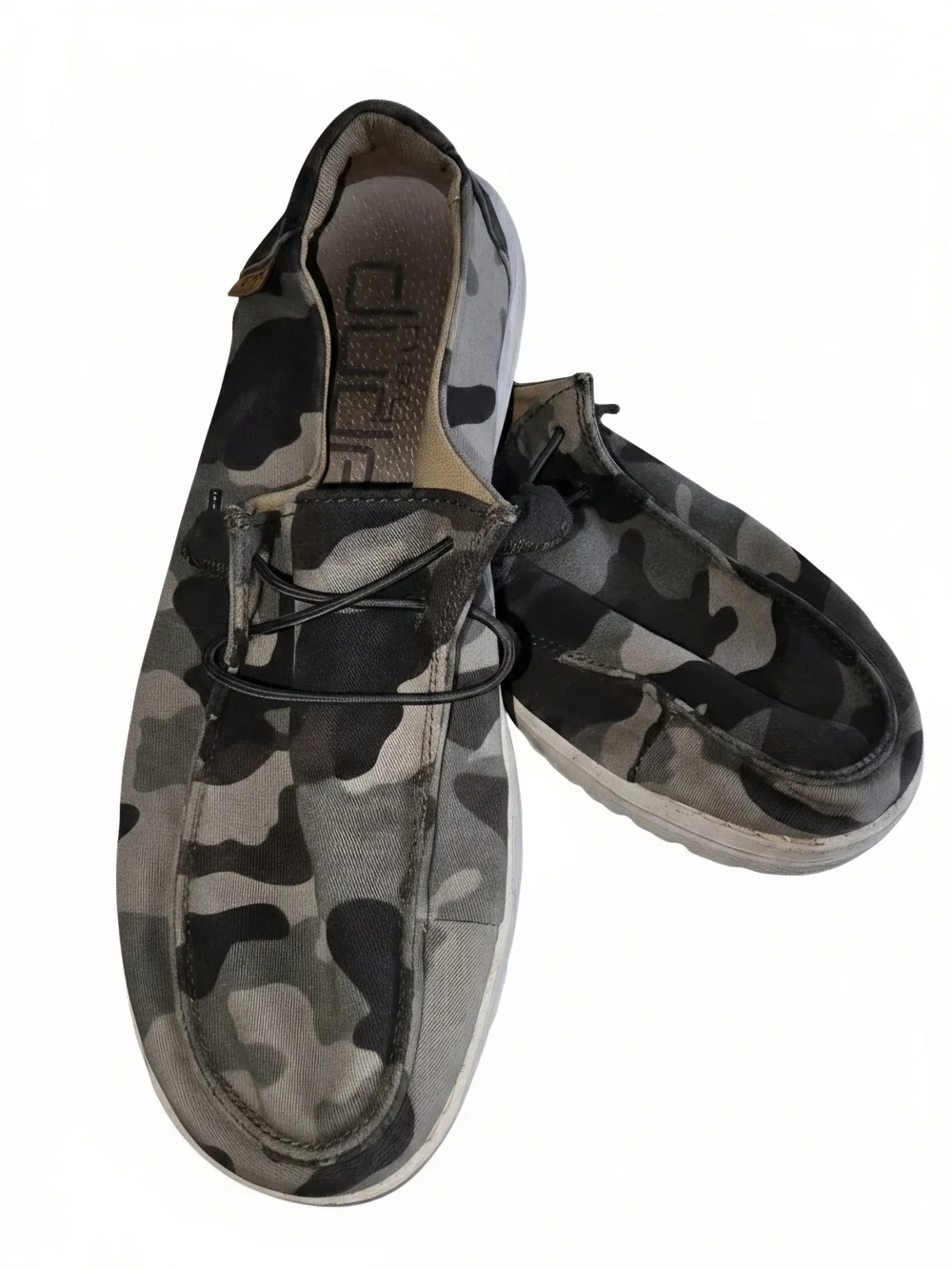 Hey Dude Men's Camouflage Boat Shoes - Green & Brown